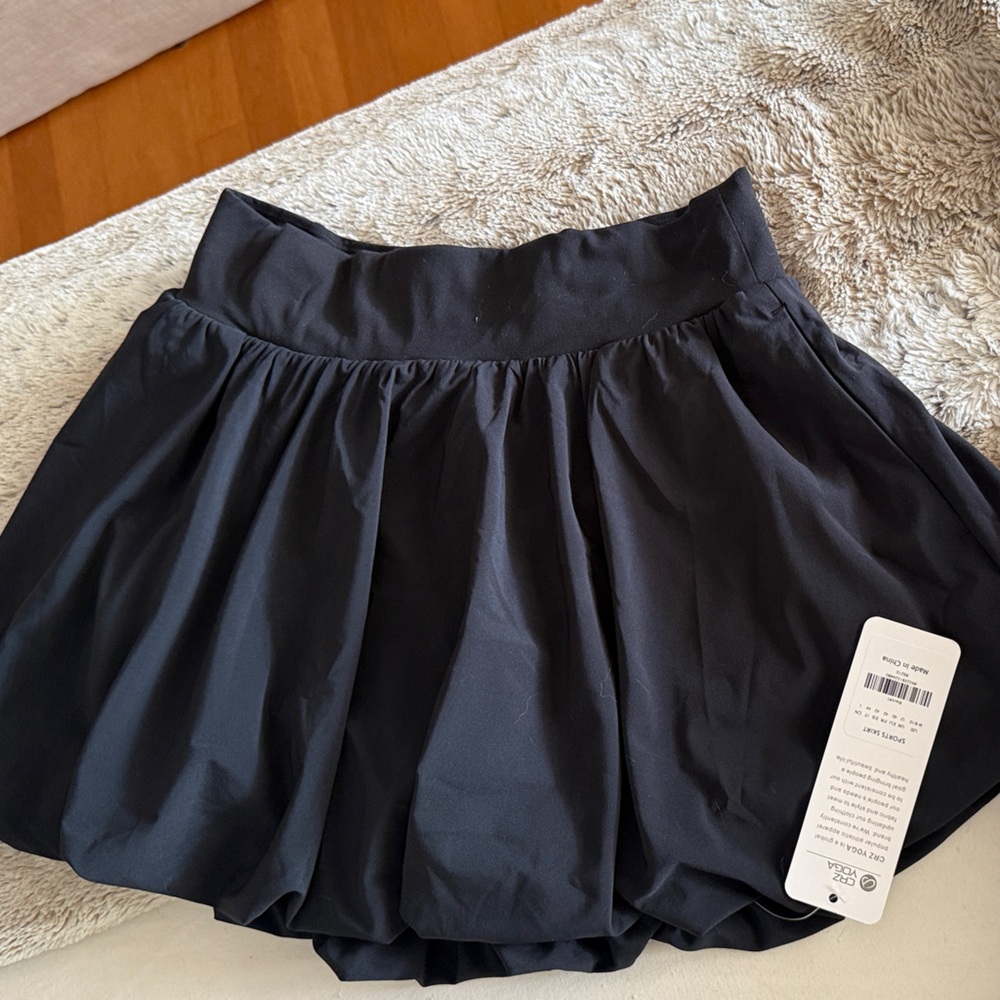 Black Mini Bubble Tennis Pickleball Skirt in Medium NWT - Picture 5 of 5